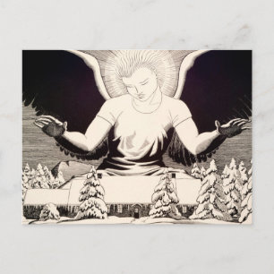 Angel Halo Weltfrieden Religiöser Schnee Winter Postkarte