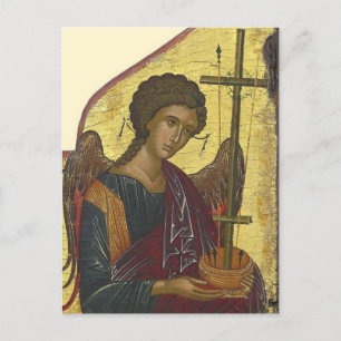 Angel hält die Instrumente der Leidenschaft Christ Postkarte