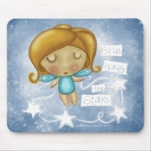 Angel Hangs the Stars Mousepad