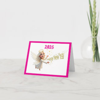 Angel Happy New Year  Holiday Card Feiertagskarte
