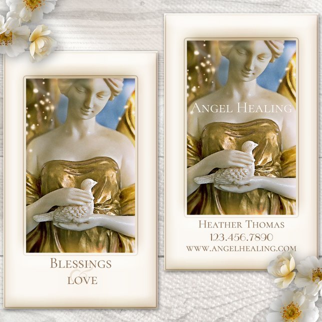 Angel Healing Christlich Business Card Visitenkarte (Von Creator hochgeladen)