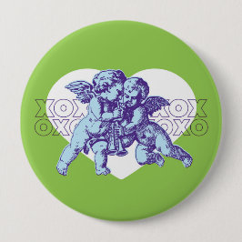 Angel Heart Button blau/Lila/grün