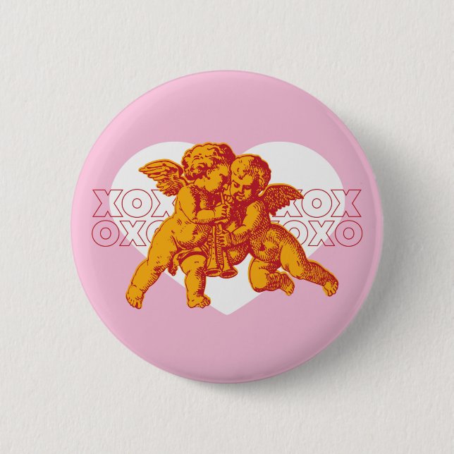 Angel Heart Button xoxo (Vorderseite)