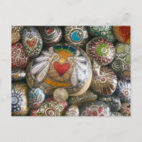 Angel Heart Rock & Silver Muschel Postkarte