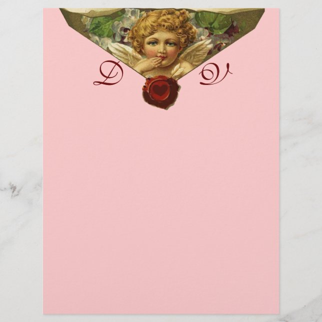 ANGEL HEART WAX SIEGEL Monogramm Pink (Vorderseite)
