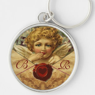 ANGEL HEART WAX SIEGEL PARCHMENT MONOGRAM SCHLÜSSELANHÄNGER