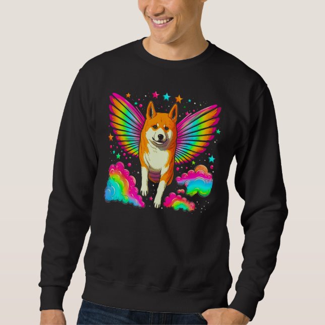 Angel Heaven Shiba Inu Dog Sweatshirt (Vorderseite)