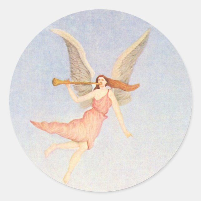 Angel, Henri Rousseau Fine Art Runder Aufkleber (Vorderseite)