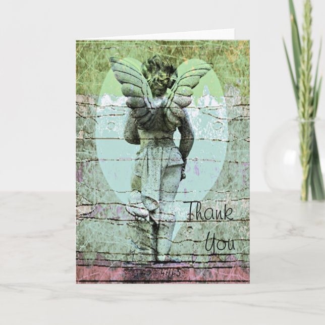 Angel Holy Cross Dankeschön Karte (Vorderseite)