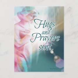 Angel Hugs Gebet Absicht Schöne Wasserfarbe Postkarte