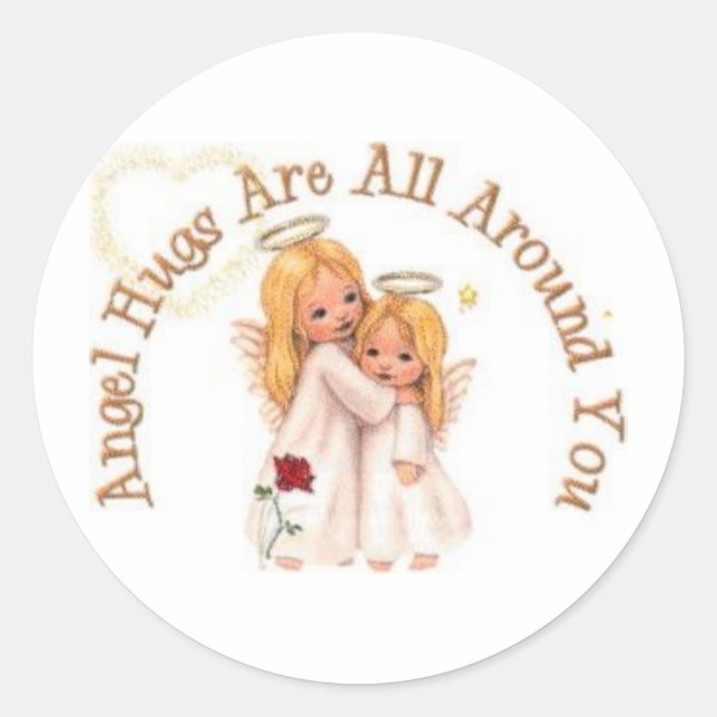 Angel Hugs Sticker (Vorderseite)