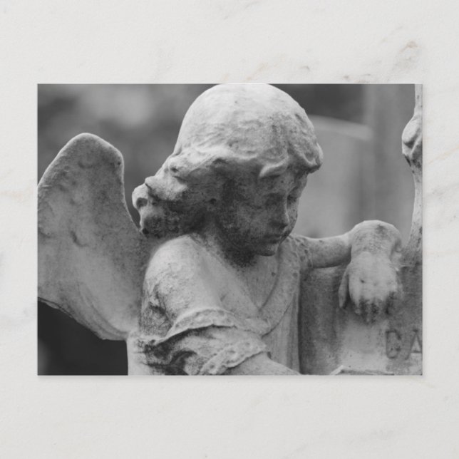 Angel im Friedhof Postkarte (Vorderseite)