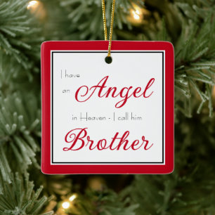 Angel im Heaven Brother Memorial Foto Keramikornament