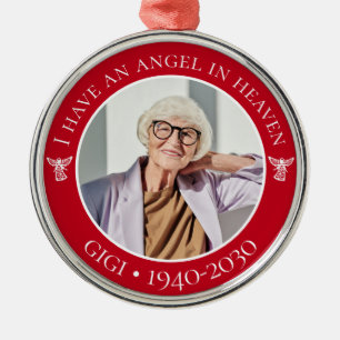 Angel im Heaven-Gigi-Foto Ornament Aus Metall
