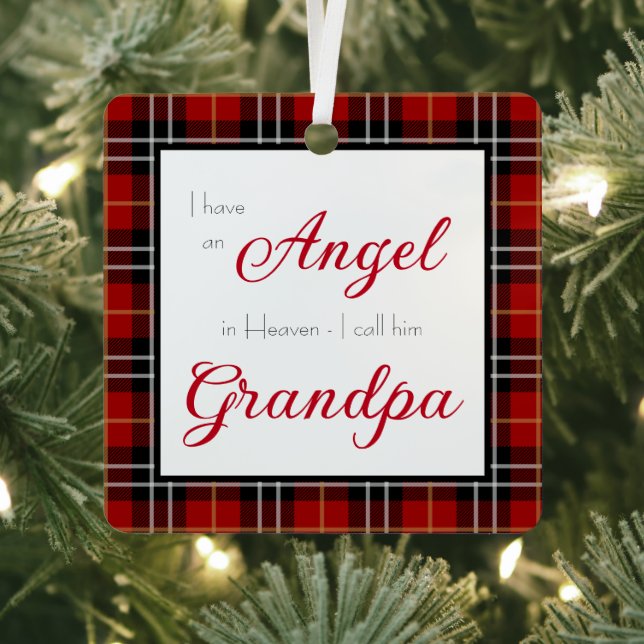 Angel im Heaven-Grandpa-Foto Ornament Aus Metall (InSitu)