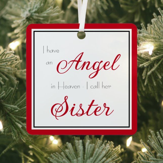 Angel im himmlischen Sister-Foto Ornament Aus Metall (InSitu)