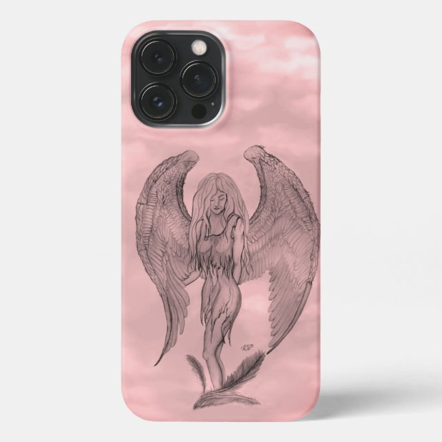 Angel im Tattoo Style iPhone 13 Pro Max Hülle (Rückseite)