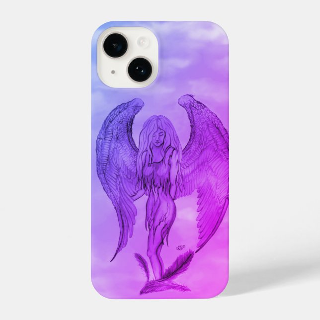 Angel im Tattoo Style iPhone 14 Hülle (Rückseite)