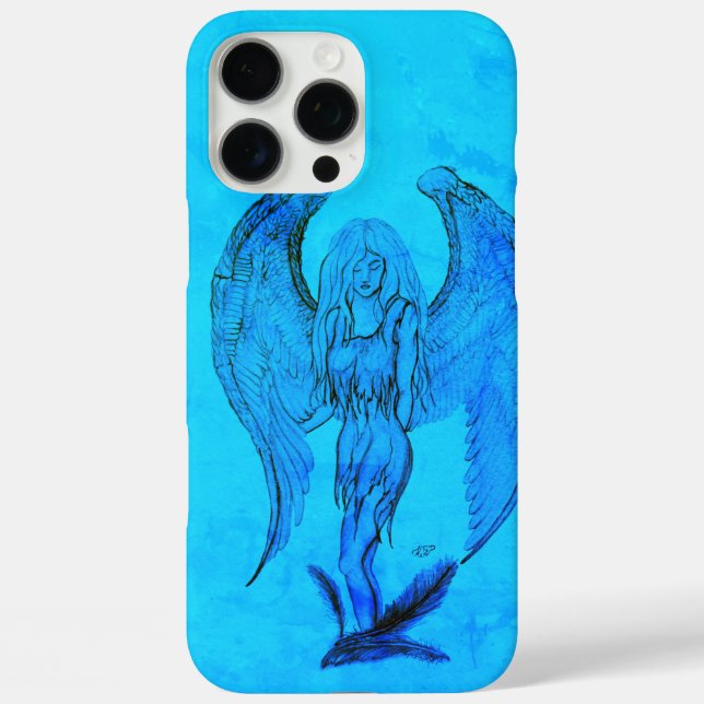 Angel im Tattoo Style iPhone 16 Pro Max Hülle (Rückseite)