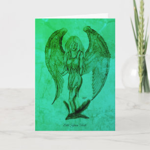 Angel im Tattoo Style Karte