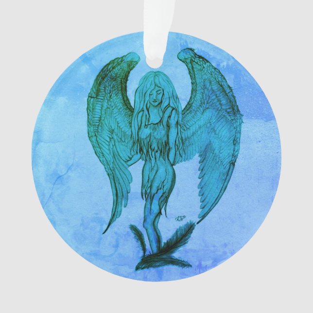 Angel im Tattoo Style Ornament (Vorderseite)