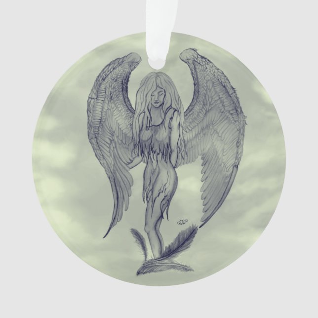 Angel im Tattoo Style Ornament (Vorderseite)