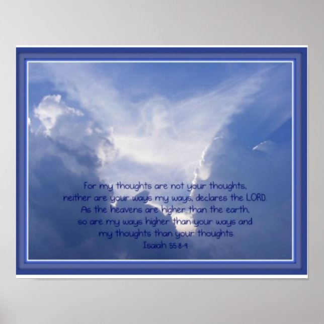 Angel in den Wolken, Ermutigung, Schrift Poster (Vorne)