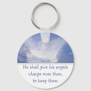 Angel in den Wolken, Ermutigung, Schrift Silv Schlüsselanhänger