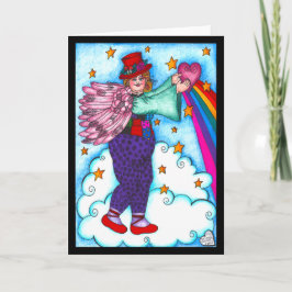Angel in der Wolkenkarte Karte