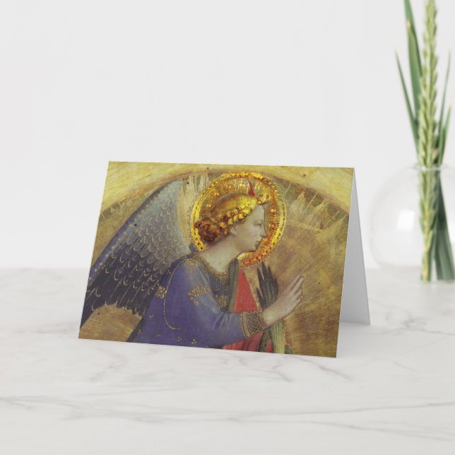 Angel in Gold Feiertagskarte (Vorderseite)