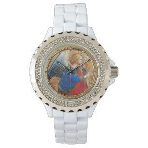 ANGEL IN GOLD ROT UND BLAU ARMBANDUHR