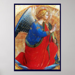 ANGEL IN GOLD ROT UND BLAU POSTER