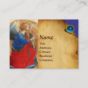 ANGEL IN GOLD ROT UND BLAU VISITENKARTE