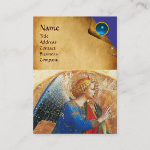 ANGEL IN GOLD ROT UND BLAU VISITENKARTE
