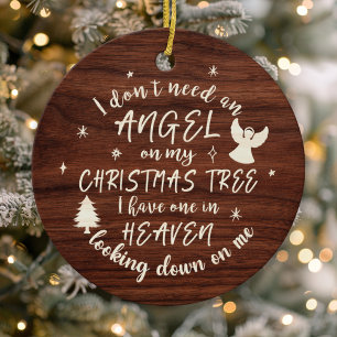 Angel in Heaven Foto Weihnachten Keramik Ornament