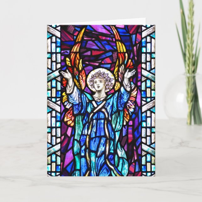 Angel-Karte Feiertagskarte (Vorderseite)