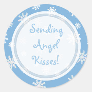 Angel Kisses Collection Runder Aufkleber