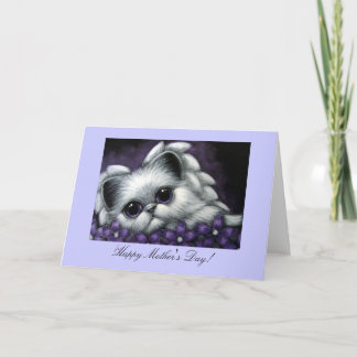 Angel Kitten Chat - Carte de fête des mères