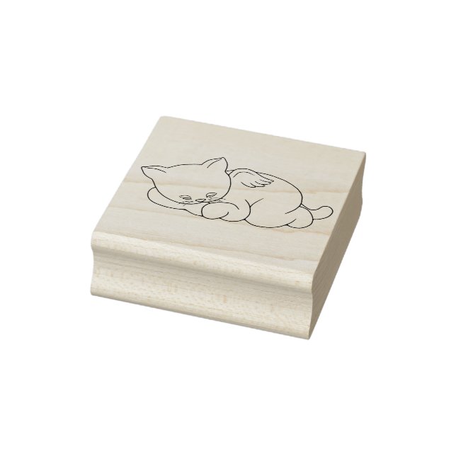 Angel Kitty Cat mit Wings Rubber Briefmarke Gummistempel (Stempel)