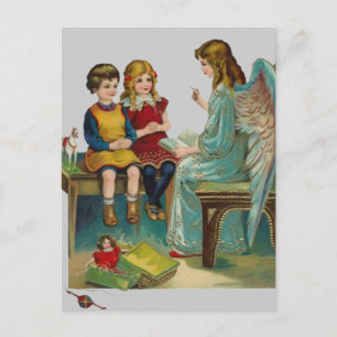 Angel lehrt Niedliche Kinder Postkarte