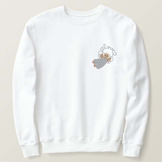 Angel-Liebe Besticktes Sweatshirt (Design vorne)