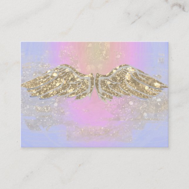 Angel Light Sparkle Gold Card Visitenkarte (Vorderseite)