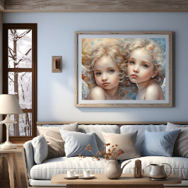 Angel Little Sisters Moderne Kunst Poster
