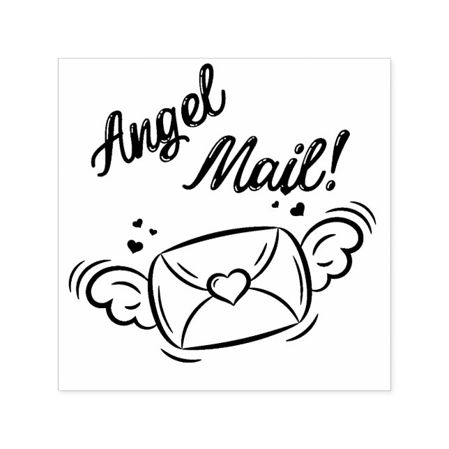 Angel Mail Self Inking Kautschuk Briefmarke Permastempel (Design)