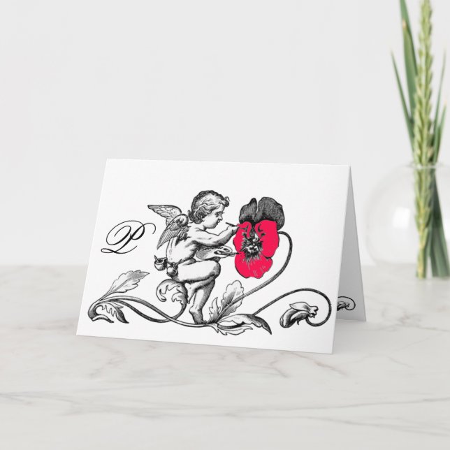 ANGEL MALERIEREN EIN BLUME-MONOGRAMM (Vorderseite)