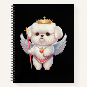 Angel Maltese Puppy, Maltes Hundeliebhaber und Bes Notizbuch