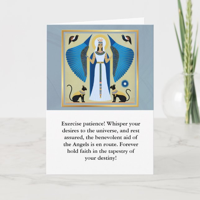 angel message egypt  happy birthday karte (Vorderseite)