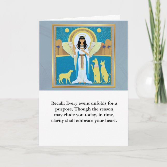 angel message egypt  happy birthday karte (Vorderseite)