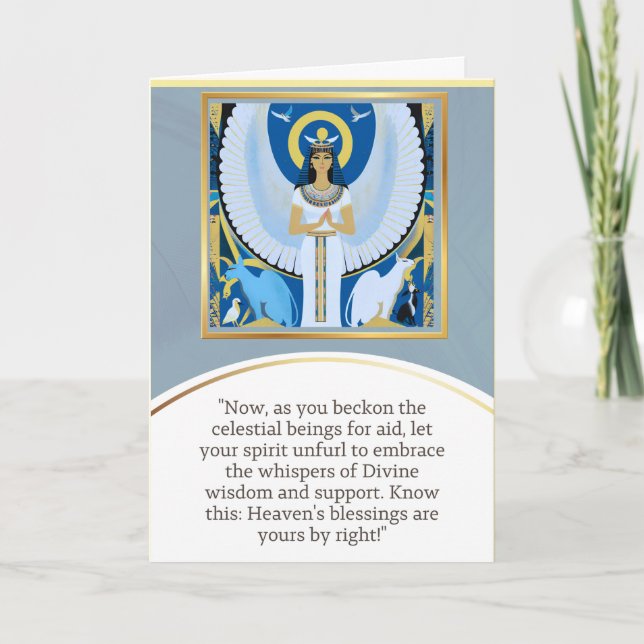 angel message egypt  happy birthday karte (Vorderseite)