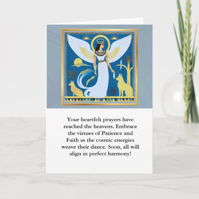 angel message egypt  happy birthday karte (Vorderseite)